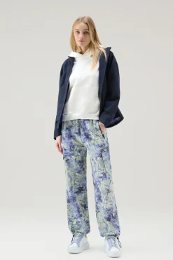 Felpe>Woolrich Felpa In Puro Cotone Con Cappuccio E Logo Ricamato Plaster White