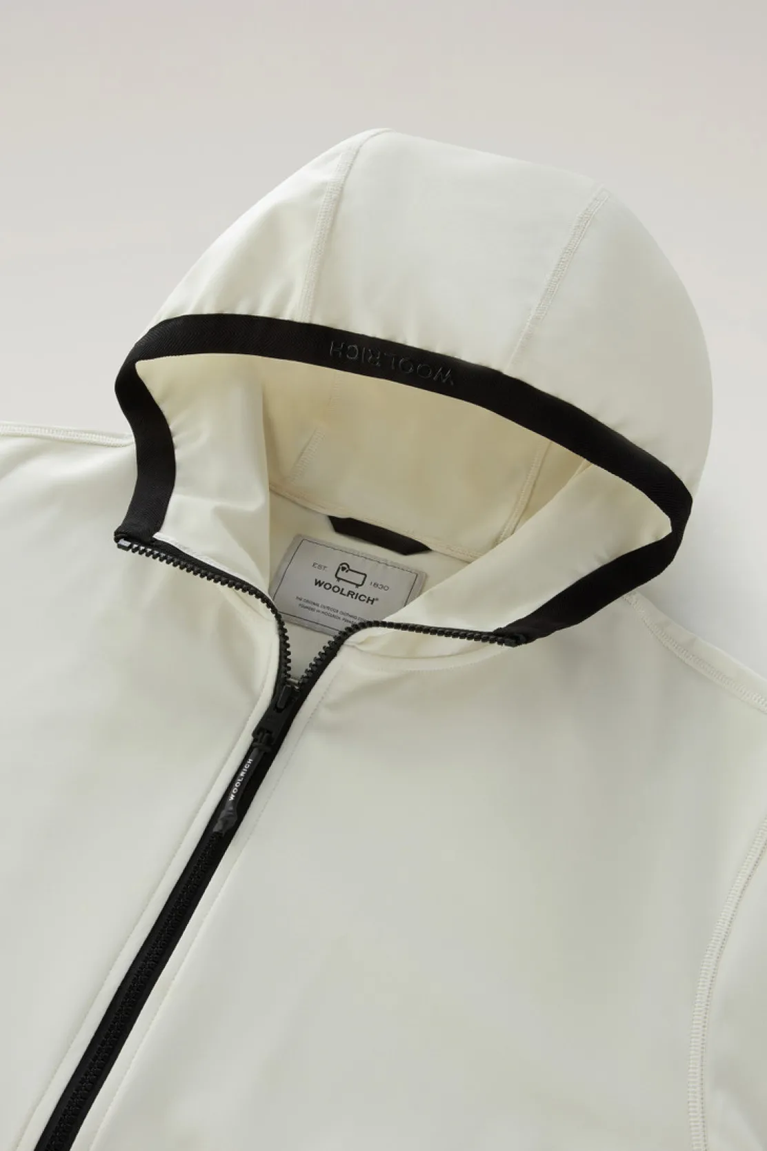 Felpe>Woolrich Felpa In Softshell Con Cappuccio Stone
