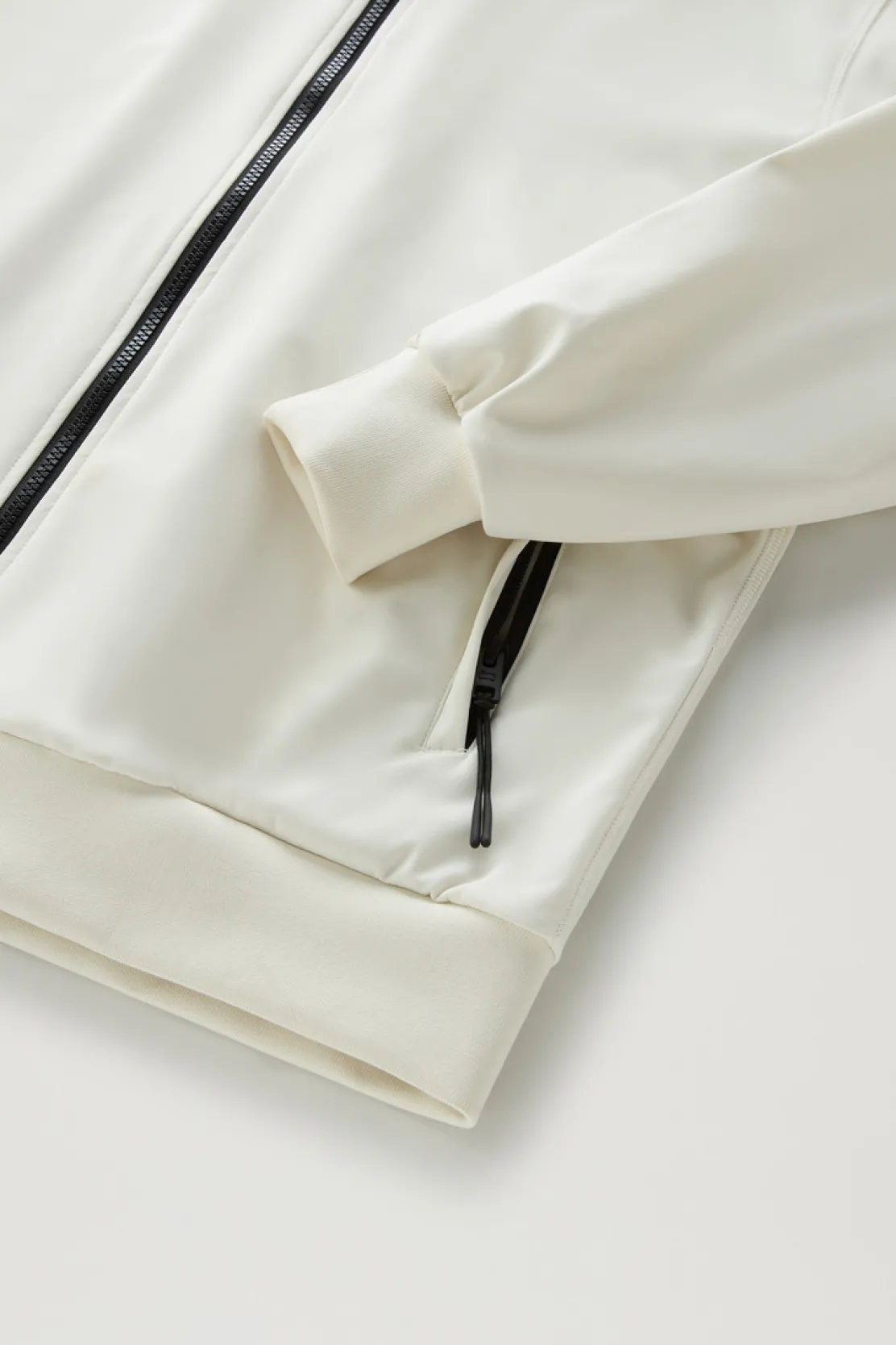 Felpe>Woolrich Felpa In Softshell Con Cappuccio Stone