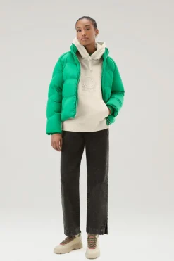 Felpe>Woolrich Felpa Ivy In Misto Cotone Con Cappuccio Milky Cream
