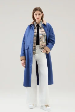 Camicie e giacche a camicia>Woolrich Giacca A Camicia Gentry In Misto Cotone Riciclato Manteco Ethnic White Stripe