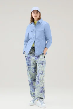 Giacche>Woolrich Giacca A Camicia Imbottita In Pertex Quantum Riciclato Sea Breeze