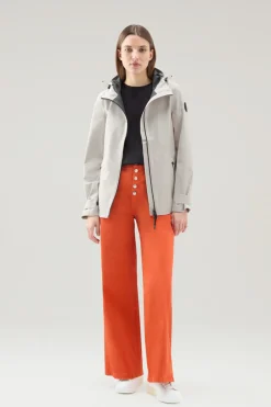 Impermeabili|Giacche>Woolrich Giacca Leavitt Impermeabile Con Cappuccio Light Oak