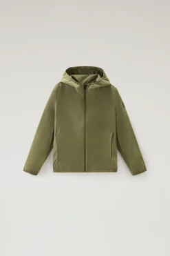 Giacche>Woolrich Giacca Pacific Da Bambino Con Cappuccio Lake Olive