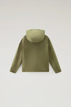 Giacche>Woolrich Giacca Pacific Da Bambino Con Cappuccio Lake Olive