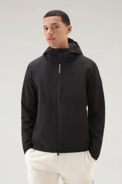 Impermeabili|Giacche>Woolrich Giacca Pacific Impermeabile Con Cappuccio Black