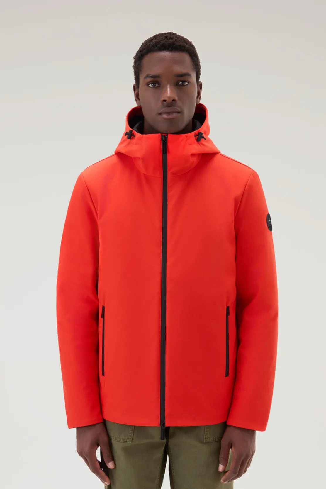 Impermeabili|Giacche>Woolrich Giacca Pacific In Tech Softshell Bright Brick
