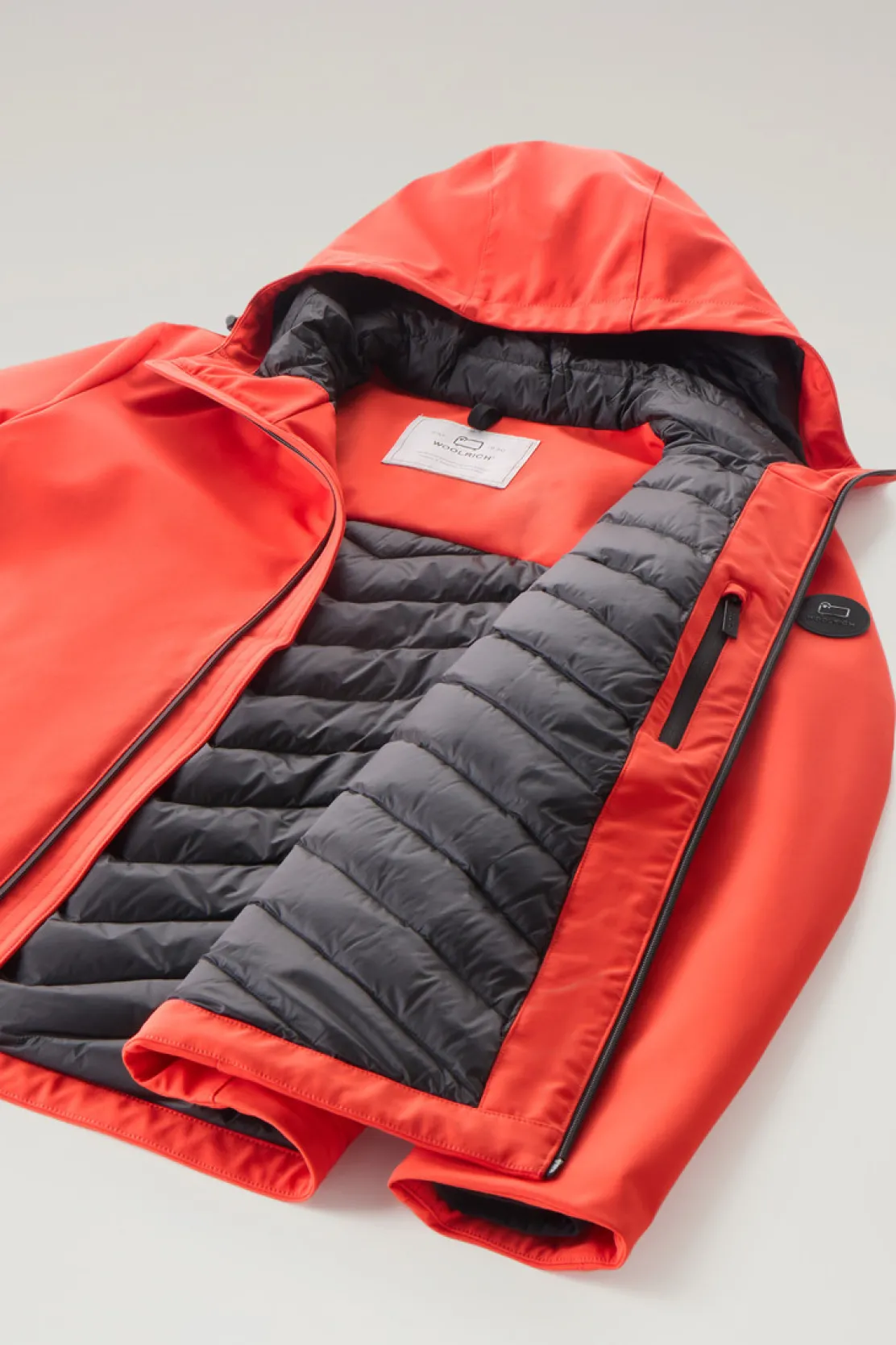 Impermeabili|Giacche>Woolrich Giacca Pacific In Tech Softshell Bright Brick