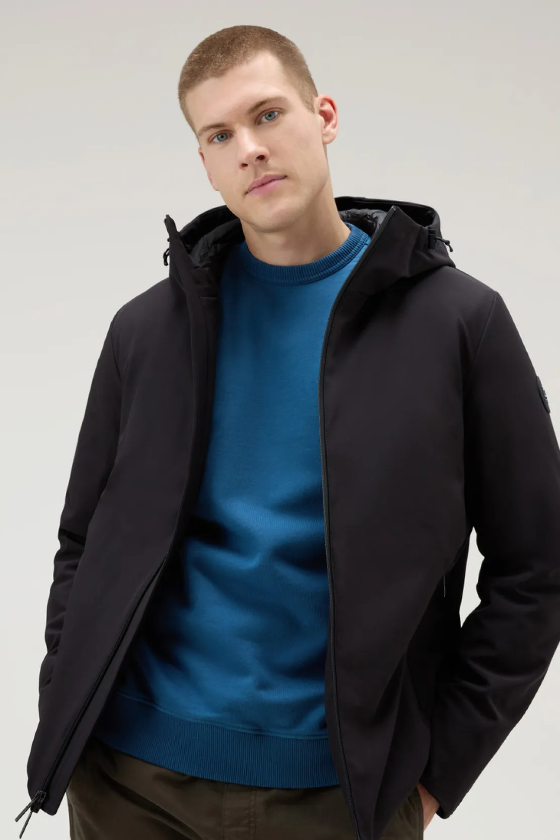 Impermeabili|Giacche>Woolrich Giacca Pacific In Tech Softshell Black