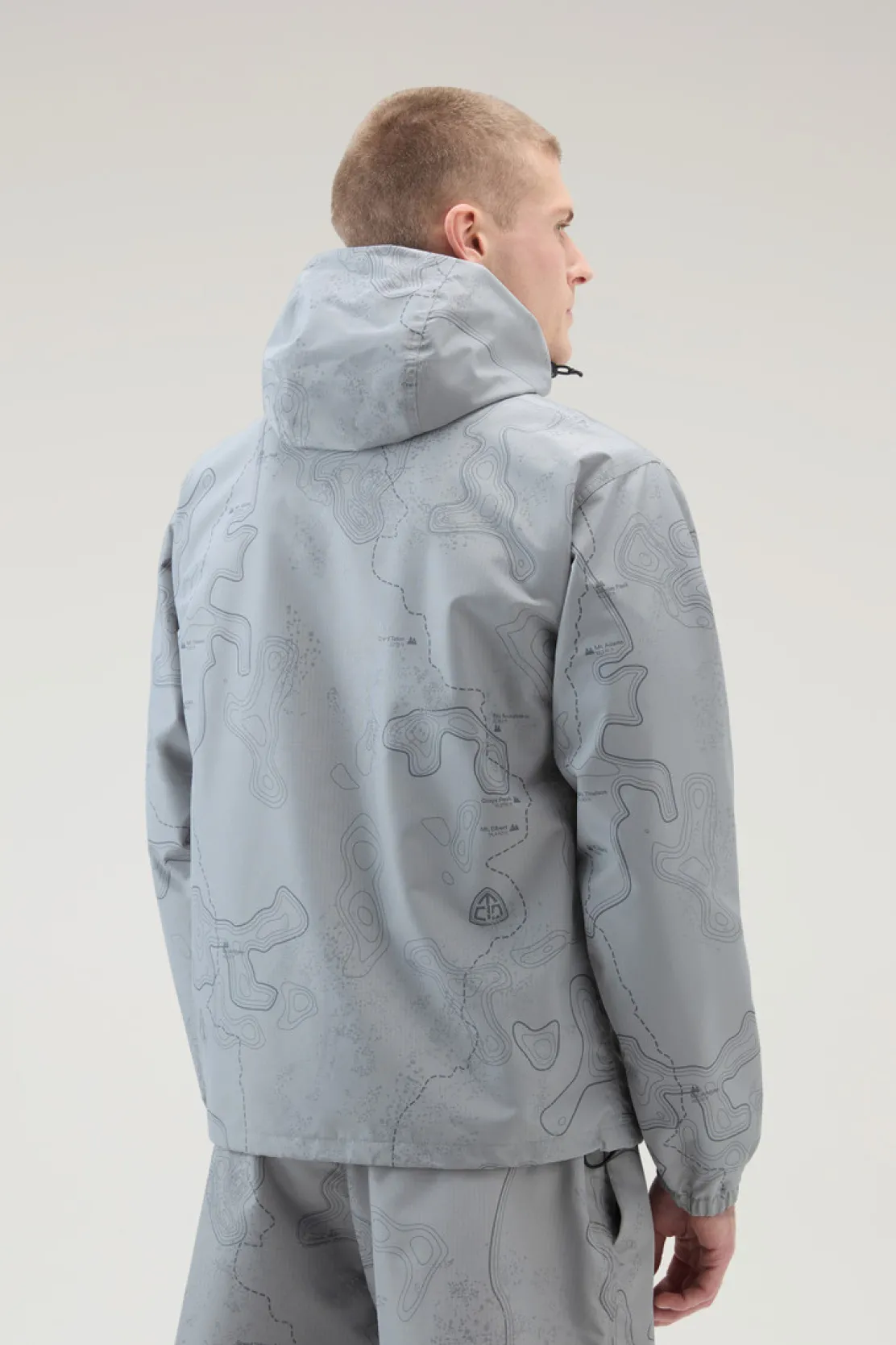 Impermeabili|Giacche>Woolrich Giacca Reflective In Tessuto Ripstop Grey Trail map