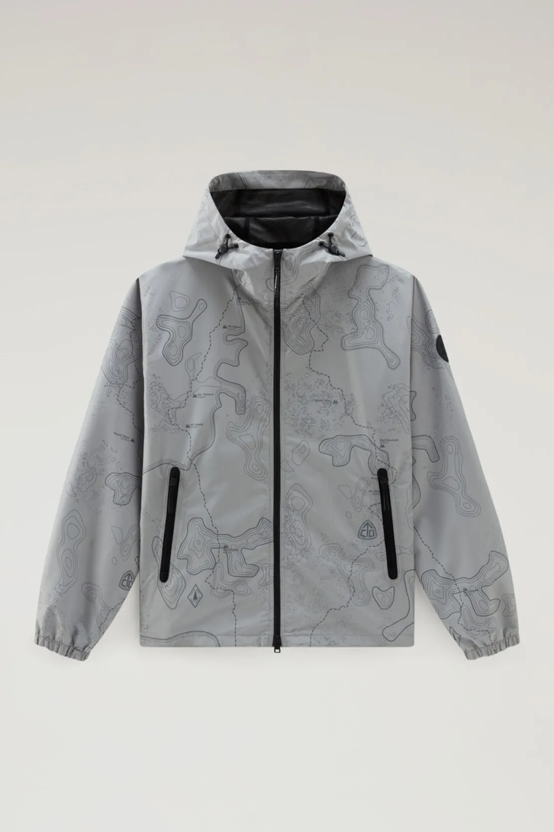 Impermeabili|Giacche>Woolrich Giacca Reflective In Tessuto Ripstop Grey Trail map