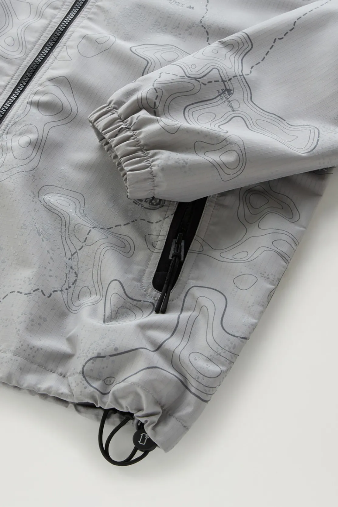 Impermeabili|Giacche>Woolrich Giacca Reflective In Tessuto Ripstop Grey Trail map