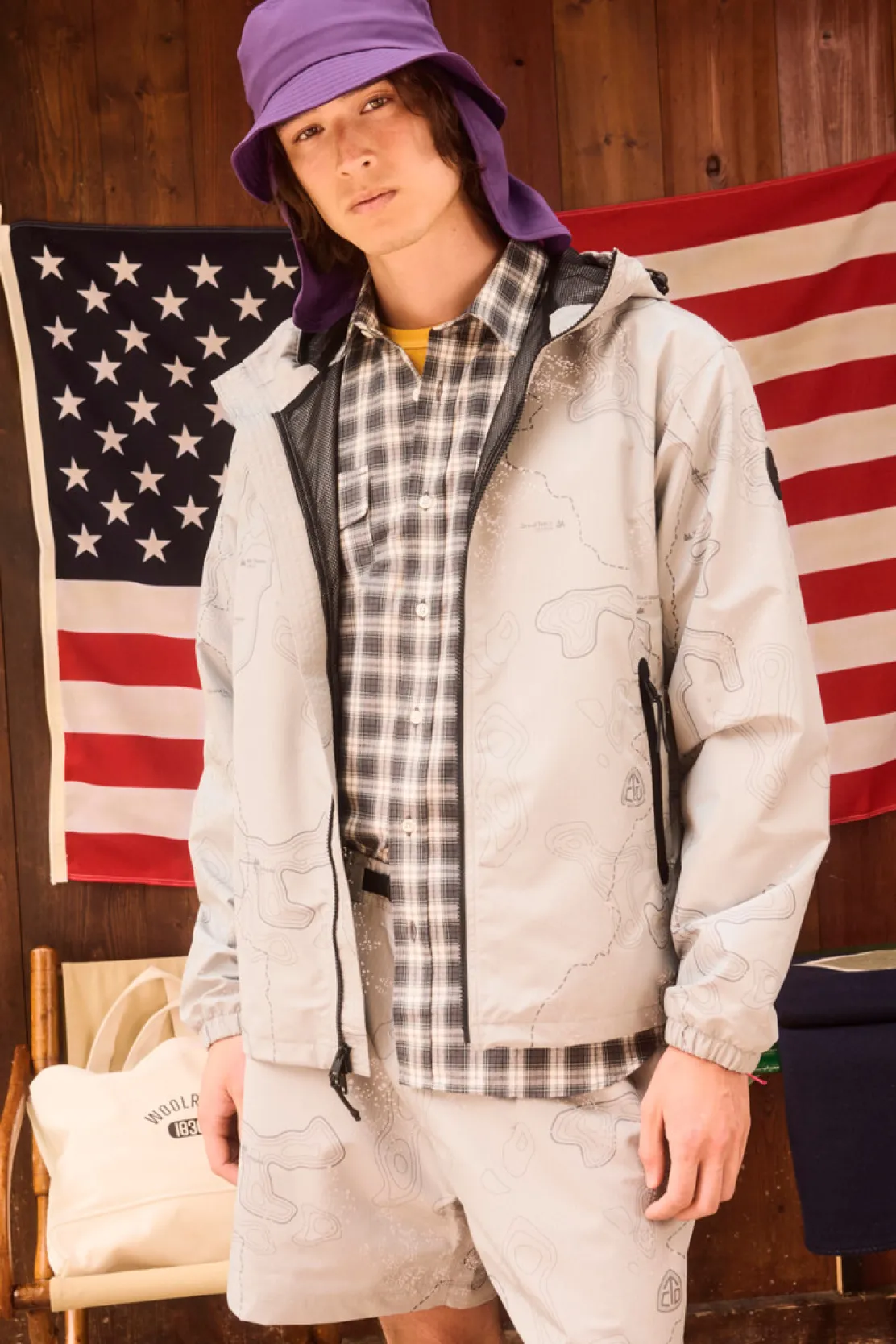Impermeabili|Giacche>Woolrich Giacca Reflective In Tessuto Ripstop Grey Trail map