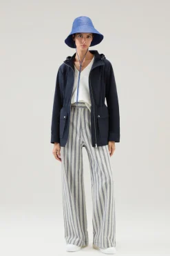 Giacche>Woolrich Giacca Summer In Urban Touch Melton Blue