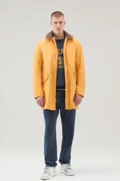 Cappotti>Woolrich Giacca Waxed Con Cappuccio Staccabile Golden Glow