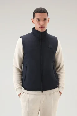 Gilet>Woolrich Gilet Pacific Imbottito Melton Blue