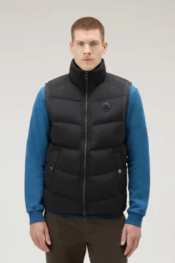 Gilet>Woolrich Gilet Premium Trapuntato In Nylon Elasticizzato Black
