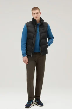Gilet>Woolrich Gilet Premium Trapuntato In Nylon Elasticizzato Black