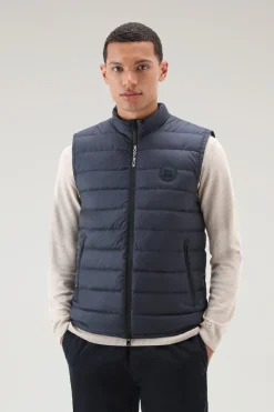 Gilet>Woolrich Gilet Sundance Trapuntato Melton Blue