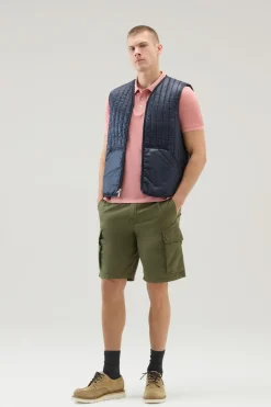 Gilet>Woolrich Gilet Trapuntato In Pertex Quantum Riciclato Melton Blue