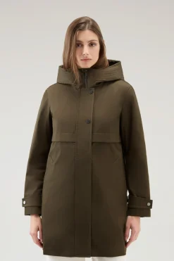 Parka>Woolrich Havice Parka Leggero In Best Cotton Dark Green