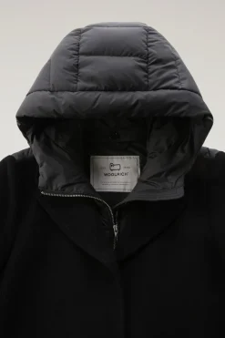 Parka>Woolrich Kuna Parka In Misto Lana E Cashmere Black
