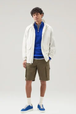 Maglieria>Woolrich Maglia A Collo Alto Con Mezza Zip Snorkel Blue