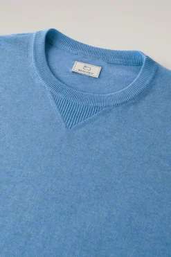 Maglieria>Woolrich Maglia Girocollo In Puro Cotone Campanula Melange