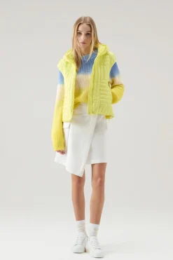 Maglieria>Woolrich Maglia Girocollo Tinta In Capo In Puro Cotone Sea Breeze