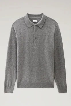 Maglieria>Woolrich Maglia Luxe In Puro Cashmere Charcoal