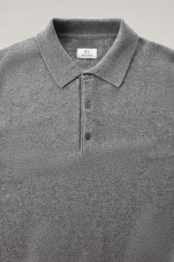 Maglieria>Woolrich Maglia Luxe In Puro Cashmere Charcoal