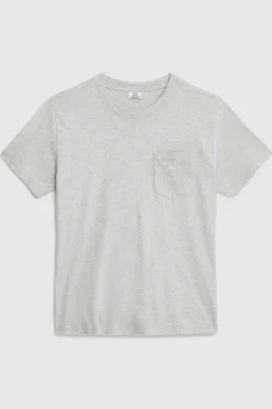 T-shirt>Woolrich Maglietta Con Taschino E Logo In Rilievo Light Grey Melange