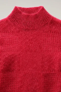 Maglieria>Woolrich Maglioncino Con Trasparenze In Misto Mohair E Lana Dani&euml;lle Cathari / Cherry