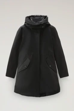 Parka>Woolrich Military Parka Lungo 3 In 1 In Eco Ramar Black