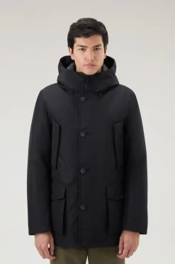 Impermeabili|Giacche>Woolrich Mountain Parka Impermeabile In GORE-TEX Con Cappuccio Off Black