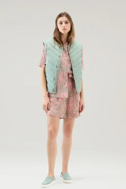 Pantaloni e pantaloncini>Woolrich Pantaloncini Con Stampa Tropical Coral Sand Flower
