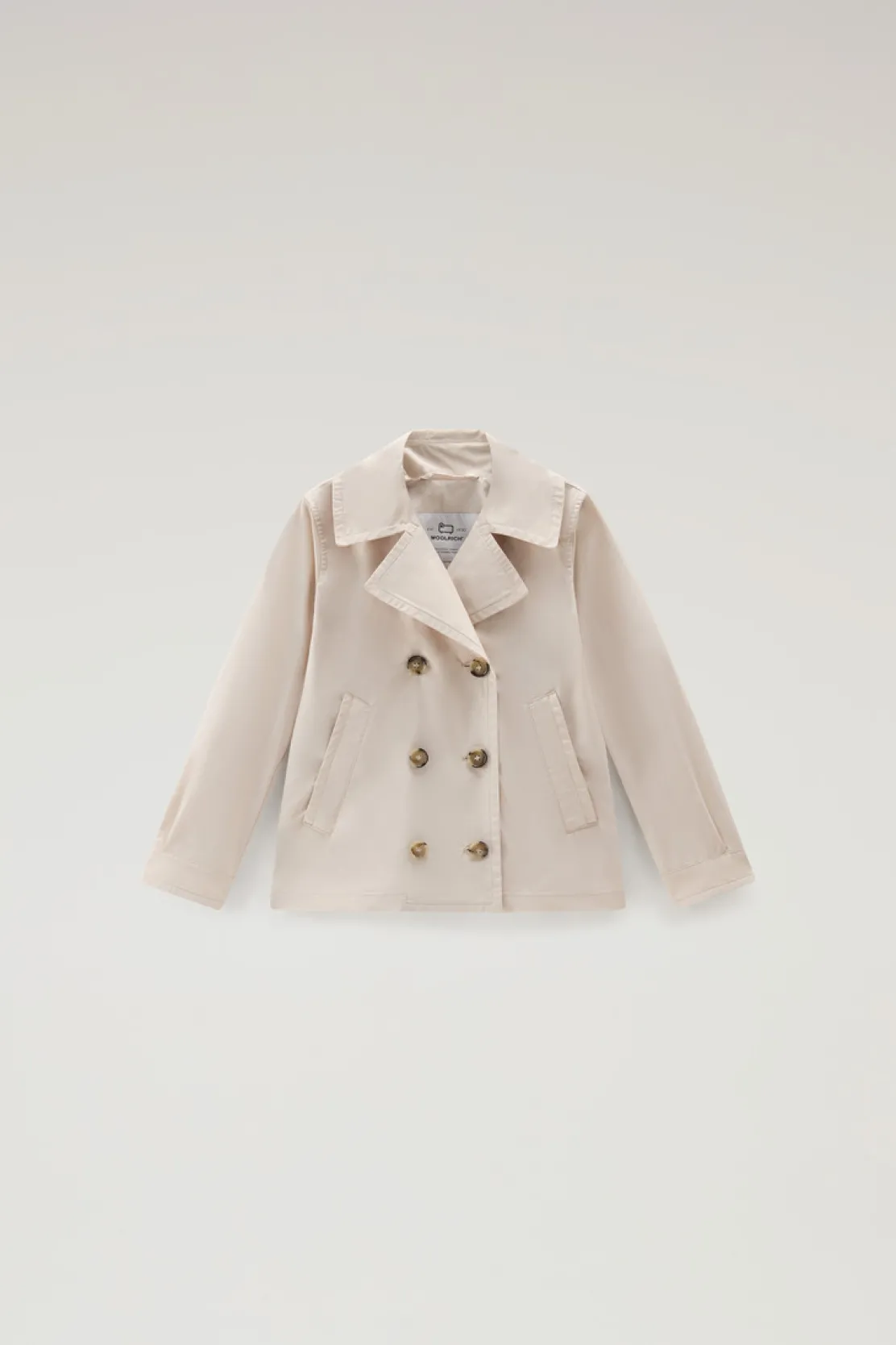 Giacche>Woolrich Peacoat Summer Da Bambina In Urban Touch Light Oak