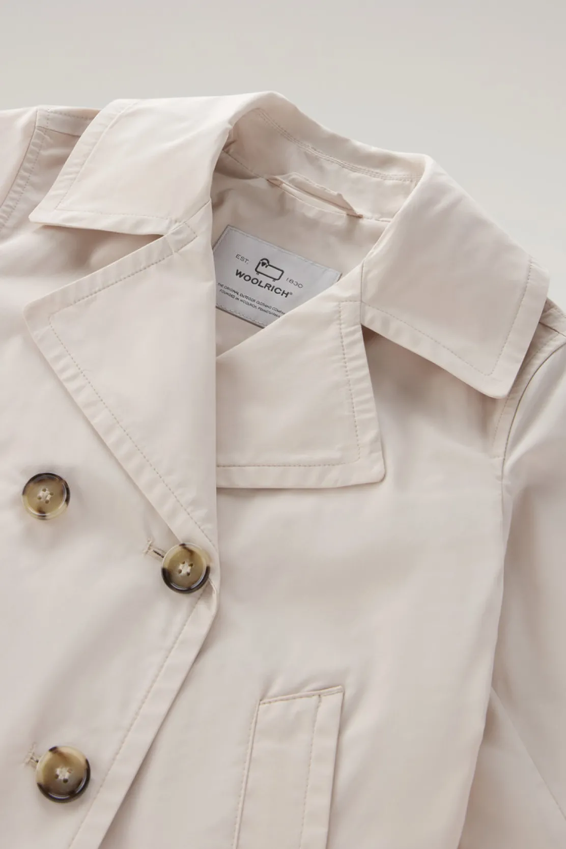 Giacche>Woolrich Peacoat Summer Da Bambina In Urban Touch Light Oak