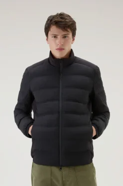 Piumini|Giacche>Woolrich Piumino Bering In Nylon Elasticizzato Black
