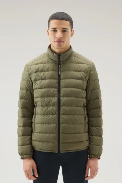 Piumini leggeri>Woolrich Piumino Ibrido Leggero Bering Tech In Microfibra Lake Olive