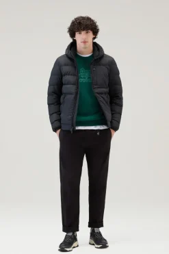 Piumini|Giacche>Woolrich Piumino Lobster In Nylon Crinkle Black