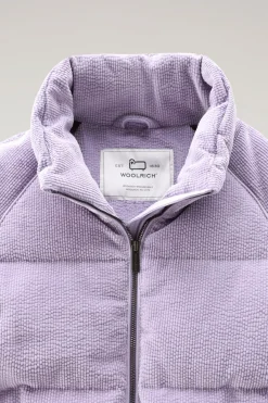 Piumini|Giacche>Woolrich Piumino Minehart In Velluto A Coste Lilac Dawn