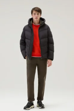 Piumini|Giacche>Woolrich Piumino Premium In Nylon Elasticizzato Black
