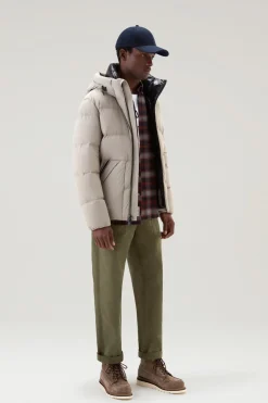 Giacche|Piumini>Woolrich Piumino Sierra Supreme In Nylon Elasticizzato Taupe