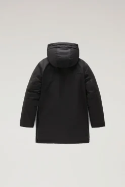 Parka>Woolrich Polar Parka Da Bambino Impermeabile Black