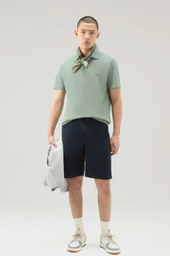Polo>Woolrich Polo In Piquet Di Puro Cotone Sage