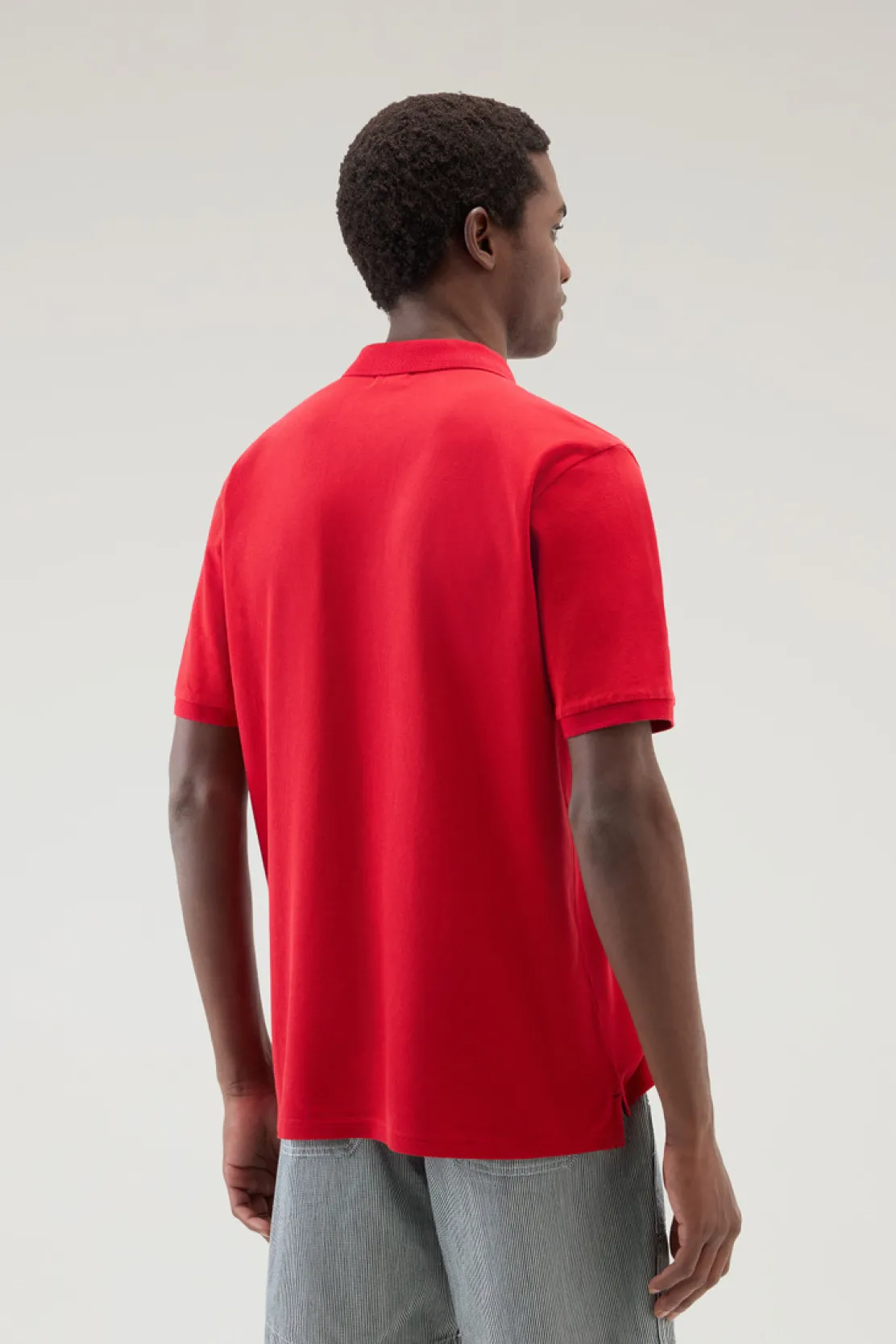 Polo>Woolrich Polo In Piquet Di Puro Cotone Sky Red