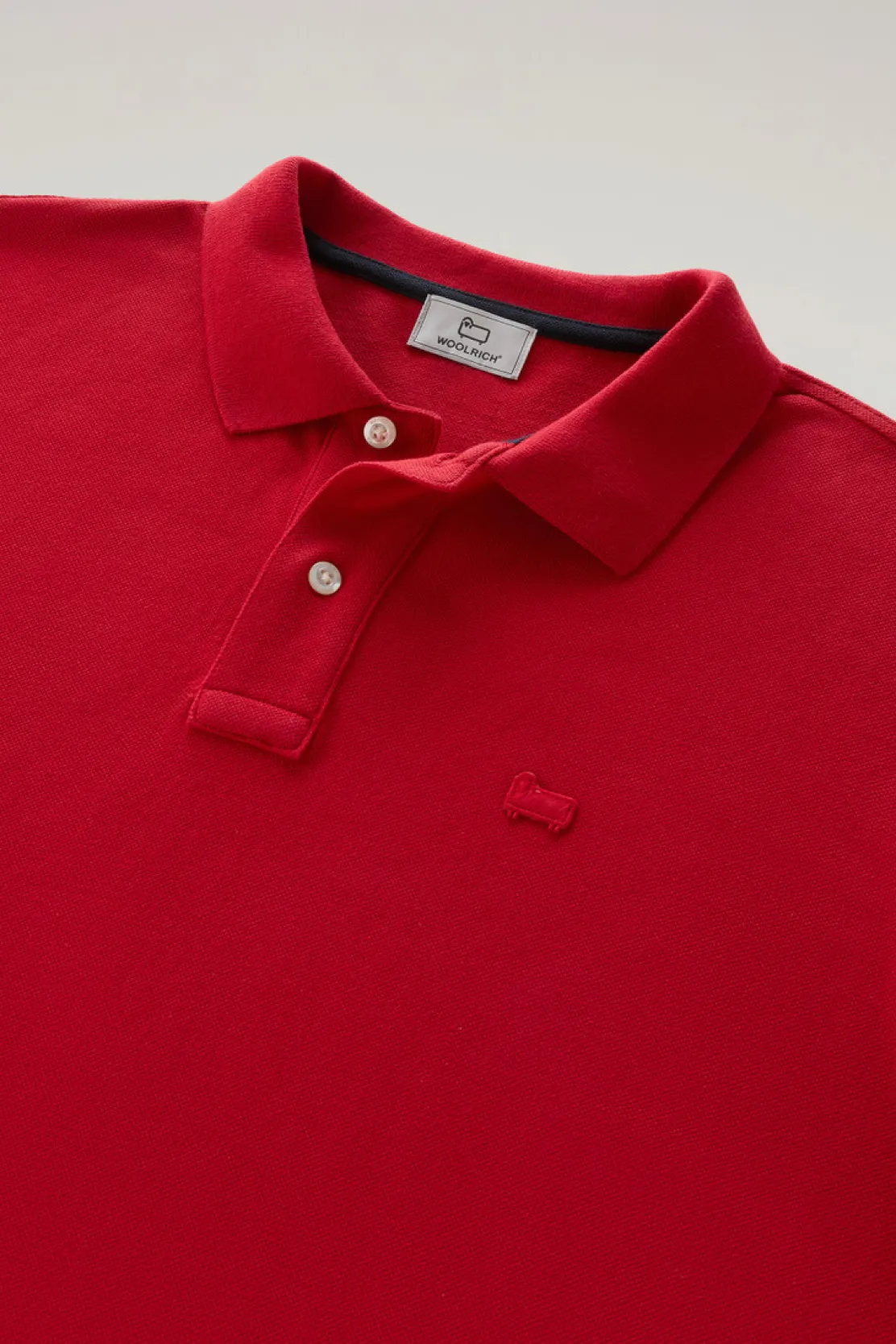 Polo>Woolrich Polo In Piquet Di Puro Cotone Sky Red