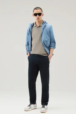 Polo>Woolrich Polo Mackinack Tinta In Capo In Piqu&eacute; Di Cotone Elasticizzato Rope