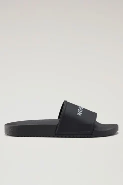 Scarpe da barca e sandali>Woolrich Sandali Slide In Gomma Black